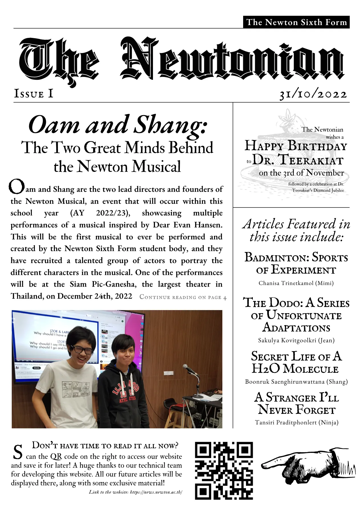 Cover of Issue 1